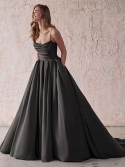Style Scarlet Maggie Sottero Black Size 10 Pageant Satin Floor Length A-line Dress on Queenly