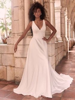 Style Josephine Lynette Maggie Sottero White Size 24 Tall Height Plus Size A-line Dress on Queenly