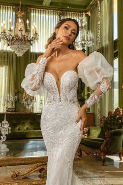 Style Aviana Kitty Chen White Size 12 Floor Length Plus Size Custom Ivory A-line Dress on Queenly