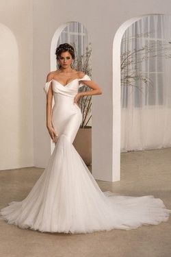 Style Seraphina Kitty Chen White Size 8 Floor Length Seraphina Ivory Tall Height Custom A-line Dress on Queenly