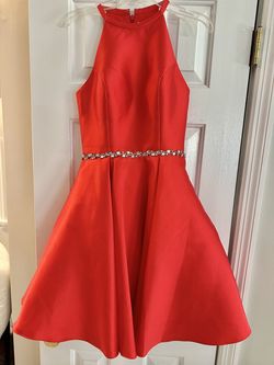 Jovani Red Size 00 Free Shipping Party Prom Cocktail A-line Dress on Queenly