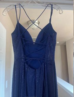 Sherri Hill Blue Size 00 Floor Length Jewelled Prom Mermaid Dress on Queenly