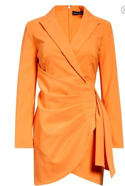 Lavish Alice Orange Size 4 Blazer Cocktail Dress on Queenly