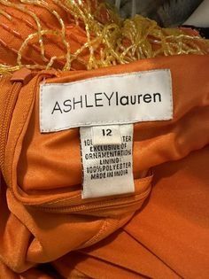 Ashley Lauren Orange Size 12 Fun Fashion Cocktail Dress on Queenly
