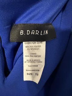 B. Darlin Blue Size 8 Belt Cocktail Dress on Queenly