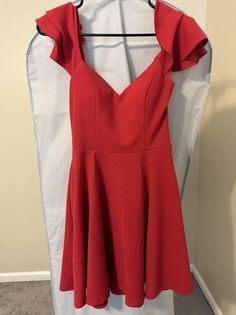City Vibe Red Size 8 Cap Sleeve Cocktail Dress on Queenly