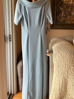 Adrianna Papell Light Blue Size 8 Wedding Guest Straight Dress on Queenly