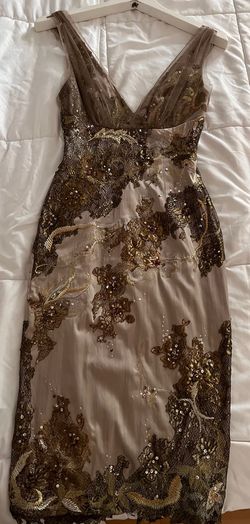 Mandalay Silver Size 2 Wedding Guest Pageant Jewelled Cocktail Dress on Queenly