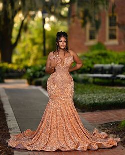 Gold Size 8 Ball gown on Queenly