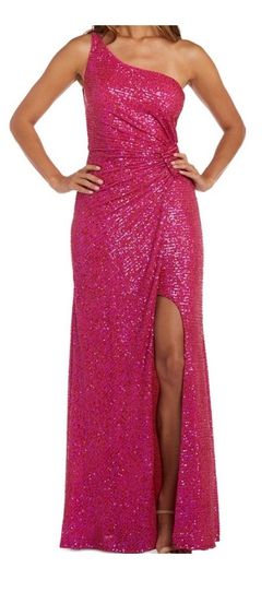 Nightway Pink Size 8 Floor Length A-line Dress on Queenly