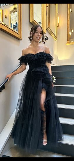 Tarik Ediz Black Size 2 Prom Floor Length Ball gown on Queenly