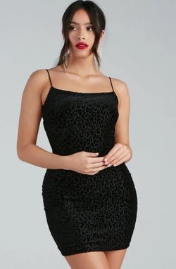 Style 14382200013 Windsor Black Size 0 Square Prom Sorority Cocktail Dress on Queenly