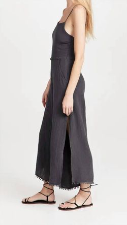 Style 1-1026771529-5233 Z Supply Black Size 0 Jersey Side Slit Pockets Jumpsuit Dress on Queenly