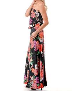Style 1-1136167095-5231 VaVa Multicolor Size 8 Free Shipping Floor Length Print Straight Dress on Queenly