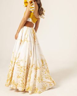Style 1-1637714211-2901 Masavi Yellow Size 8 Ruffles Free Shipping Tall Height A-line Dress on Queenly