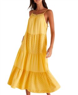 Style 1-16638195-2901 Z Supply Yellow Size 8 Pockets Black Tie Cocktail Dress on Queenly