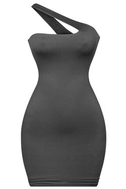 Style 1-1762978178-2901 Tresser Black Size 8 Mini Polyester Spandex One Shoulder Cocktail Dress on Queenly