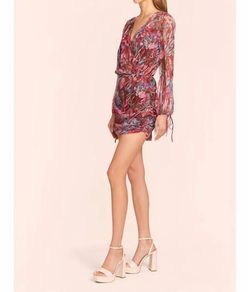 Style 1-217901549-3011 Amanda Uprichard Multicolor Size 8 Mini Print Tall Height Cocktail Dress on Queenly