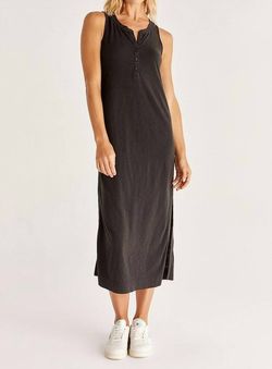 Style 1-234416475-2793 Z Supply Black Size 12 Plus Size Side Slit Cocktail Dress on Queenly