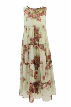 Style 1-2856275212-3472 Vintage Collection Multicolor Size 4 Free Shipping Print Floor Length Straight Dress on Queenly