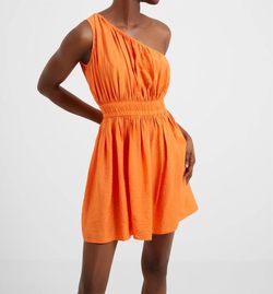 Style 1-3182491395-1498 FRENCH CONNECTION Orange Size 4 One Shoulder Free Shipping Cocktail Dress on Queenly