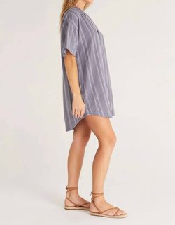 Style 1-3355636034-2793 Z Supply Blue Size 12 Casual Plus Size Cocktail Dress on Queenly