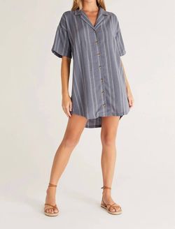 Style 1-3355636034-2793 Z Supply Blue Size 12 Summer High Neck Plus Size Cocktail Dress on Queenly
