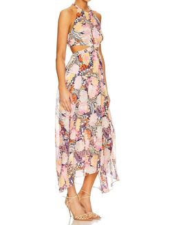 Style 1-63742703-1498 A.L.C. Multicolor Size 4 High Neck 1-63742703-1498 Polyester Cocktail Dress on Queenly