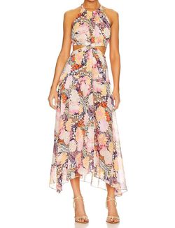 Style 1-63742703-1901 A.L.C. Multicolor Size 6 Mini A-line Keyhole Cut Out Cocktail Dress on Queenly