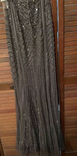 Ellie Wilde Silver Size 2 Floor Length Prom 70 Off Straight Dress on Queenly