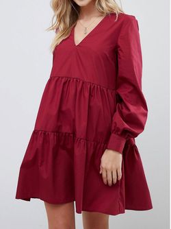 ASOS Red Size 6 Sleeves Cocktail Dress on Queenly