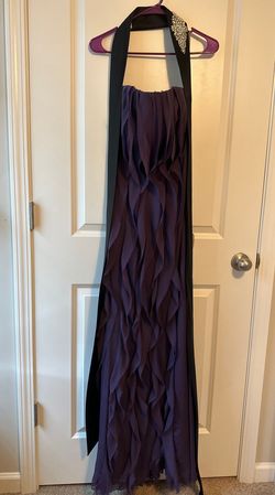 Vera Wang Royal Purple Size 8 Free Shipping Prom Military Straight Dress on Queenly