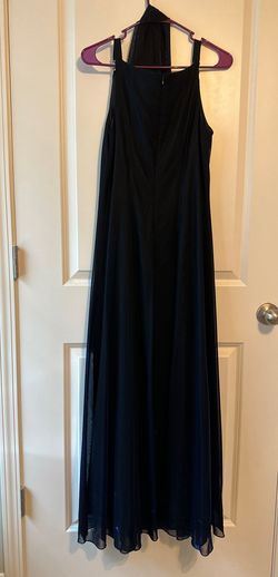 Style 613798 Betsy and Adam Blue Size 8 Free Shipping Swoop Navy Straight Dress on Queenly