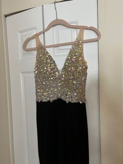 Jovani Black Size 0 Prom Floor Length Pageant Side slit Dress on Queenly