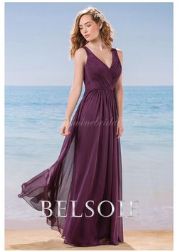 Style L184016 Jasmine Purple Size 12 Floor Length Sheer A-line Dress on Queenly