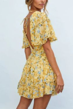 Style 62378D02 Saints and Secrets Yellow Size 2 Sorority Rush Wedding Guest Pattern 62378d02 Cocktail Dress on Queenly