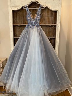 Jovani Blue Size 2 Prom Ball gown on Queenly