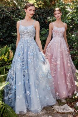 Style CDA1124 Andrea and Leo Pink Size 2 Lace Prom Floor Length Ball gown on Queenly