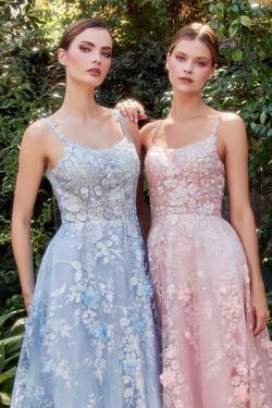 Style CDA1124 Andrea and Leo Blue Size 2 Tall Height Cda1124 Tulle Ball gown on Queenly