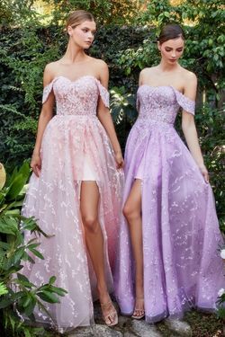 Style CDA1207 Andrea and Leo Pink Size 14 Pageant Plus Size Prom Side slit Dress on Queenly