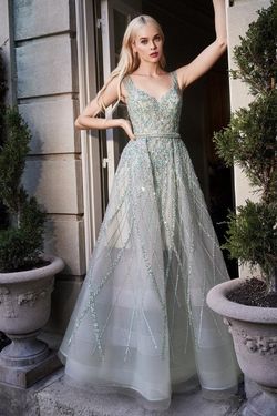 Style CDA1091 Andrea and Leo Green Size 16 Prom Tall Height Plus Size Ball gown on Queenly