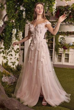 Style CDA1041 Andrea and Leo Pink Size 4 Floor Length Prom Tall Height Ball gown on Queenly