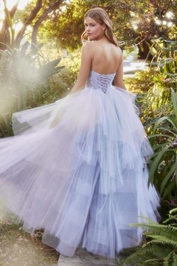 Style CDA1152 Andrea and Leo Blue Size 10 Tulle Cda1152 Ball gown on Queenly