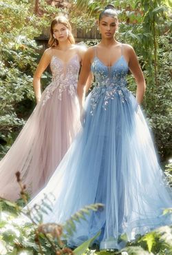 Style CDA1143 Andrea and Leo Pink Size 4 Floor Length Lace Tall Height Prom Ball gown on Queenly