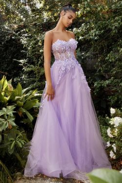 Style CDA1108 Andrea and Leo Purple Size 6 Prom Floor Length Ball gown on Queenly