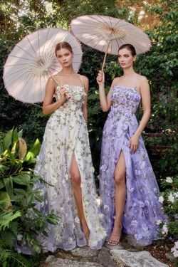 Style CDA1138 Andrea and Leo Purple Size 2 Prom Tall Height Lavender Side slit Dress on Queenly