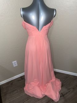 Azazie Pink Size 4 Bridesmaid Side slit Dress on Queenly