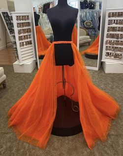 Sherri Hill Orange Size 6 Asymmetrical Prom Train Dress on Queenly