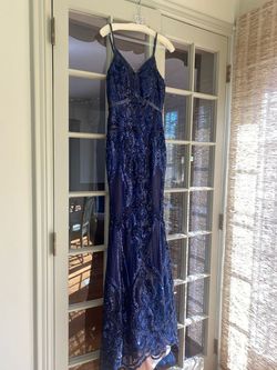 Coya Blue Size 8 Prom Mermaid Dress on Queenly