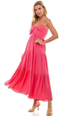 Style CD02580 Pretty Follies Hot Pink Size 4 Spaghetti Strap Barbiecore A-line Dress on Queenly